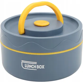 Termoska TERMO NÁDOBA NA JÍDLO POLÉVKU OBĚDOVÝ TERMOS NEREZOVÁ OCEL LUNCHBOX 1,25 l modrá