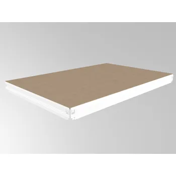 Dílenský regál Patro k regálu Biedrax 35 x 75 cm, bílé, police MDF, nosnost 300 kg