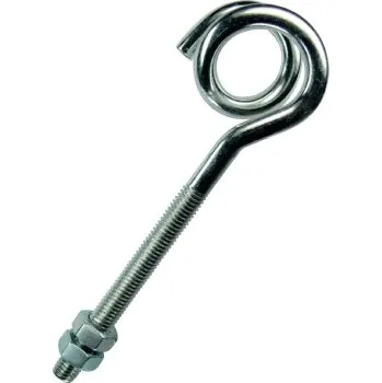 Šroub Hák houpačkový dvojitý s metrickým závitem M8x120mm, zinek bílý, 1ks