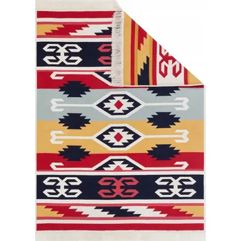 Koberec Koberec AZTECA 60x110 Oboustranný Bavlněný Moderní S třásněmi Boho v10