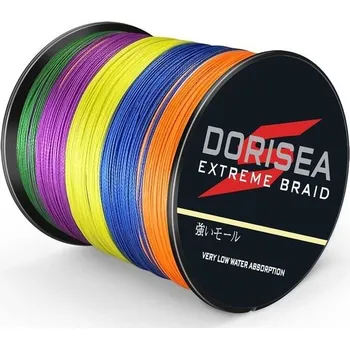 Pletená rybářská šňůra DORISEA Extreme Braid, 8 pramenů, 100% PE, 300 m, testováno 2,7-136 kg,
