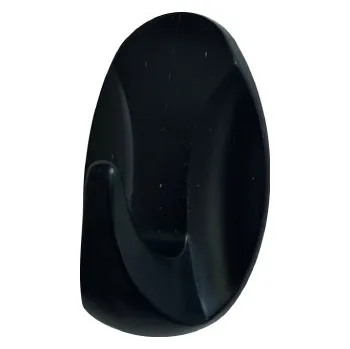 Věšák Háček samolepící QF typ 2, plast, černá, 2ks