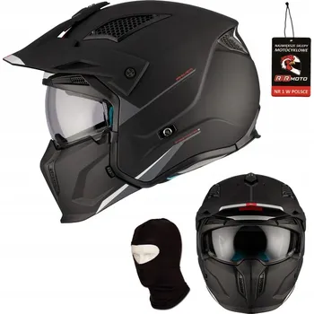 Helma na motorku Otevřená helma s maskou MT Streetfighter SV S Solid A1 černá matná Velikost: XL