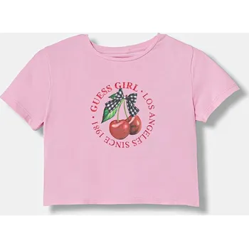 Dětská móda Dětské tričko Guess J6RI02.K6YW4.PPY2 růžová 30X, vel. 167