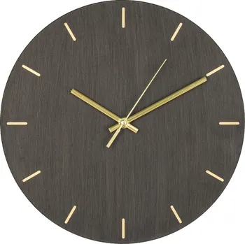 Hodiny House Nordic Dřevěné hodiny ASTI tmavé 4361105AA