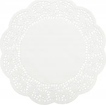 Papírový ubrousek Papírové ubrousky krajkové pod dort 30 cm 100 ks