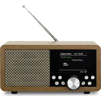 Dynavox DBT600 - Digitální přenosné rádio DAB+, budík, BT, USB a SD