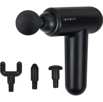 Masážní přístroj Dobíjecí masážní pistole 4 hlavy Černá 16770047 MELISSA