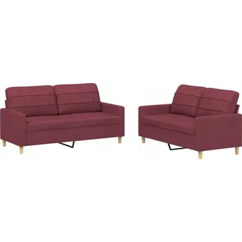 Pohovka Dvoumístná pohovka vínově červená 138x77x80 cm