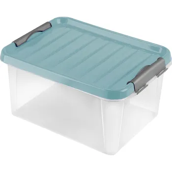 Plastový úložný box s víkem HEIDRUN Clip box 14l Varianta: FUCHSIOVA