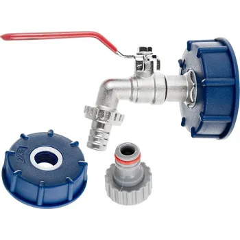 Geko Sada – IBC matice S60x6 + kohout 1/2" s výstupem na GZ 3/4" + konektor na hadici 1/2" + niple pro rychlospojku – Mauser (40)