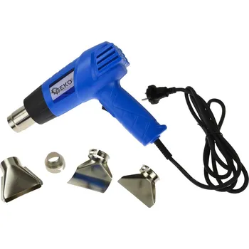 Horkovzdušná pistole Geko Elektrická horkovzdušná pistole 2000 W + trysky (10)