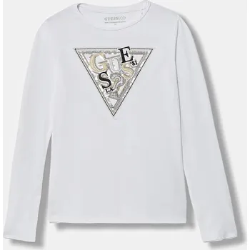 Chlapecké tričko Dětské tričko s dlouhým rukávem Guess J6RI16.K6YW4.PPY2 bílá 00X, vel. 158-166