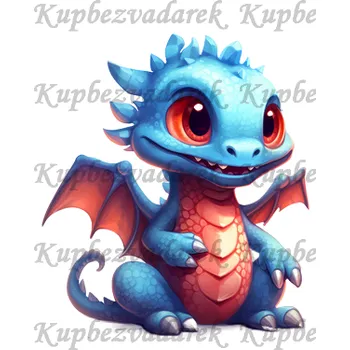 Nažehlovací obrázek na folii - Drak č.4 - 27,5 x 21 cm