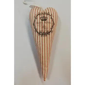 Látkové srdce č.6 červený - Holet Royal