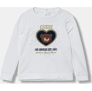 Chlapecká mikina Dětská bavlněná mikina Guess K6RQ03.KAD74.PPY2 bílá 00X, vel. 88-96