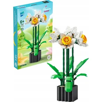 ostatní stavebnice Stavební Stavebnice květiny v květináči NARCISY 83 8 dílů 101-11