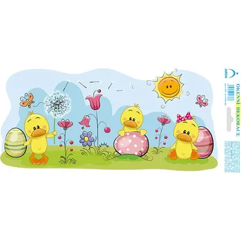 samolepka Velikonoční adhezní nálepky 35x16cm 5733