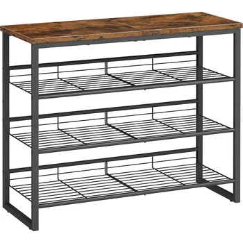 Botník Vasagle Fenaro 59 cm hnědý/černý