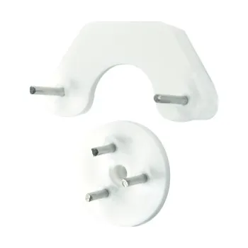 Nábytkové kování Háček Twenty double, bílá, plast, 2ks