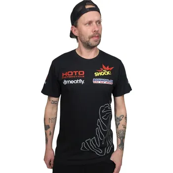 Pánské tričko Meatfly pánské tričko Dakar Beduin Black | Černá | Velikost M | 100% bavlna