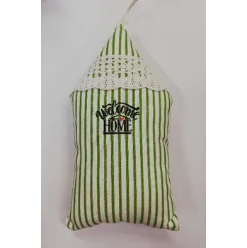 Látkový domeček č.1 zelený - Welcome Home