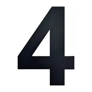 Domovní číslo Domovní číslo 4, černá, 100 mm, Black Line,1ks