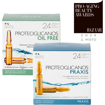 Pleťové sérum Praxis Duo ampulí – Classics + Oil Free 2 x 24 ks Duo Proteoglycans Classics 24x2ml + Oil Free 24x2ml