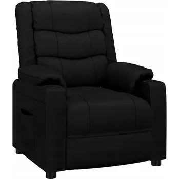 Křeslo Rozkládací křeslo s funkcí naklápění, černé, 78,5 x 95,5 x 100 cm