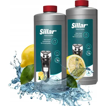 Příslušenství k holicímu strojku 2x Sillar čisticí kapalina / náplň do čističe holicích strojků a hlavic Shaver Clean - vůně citron