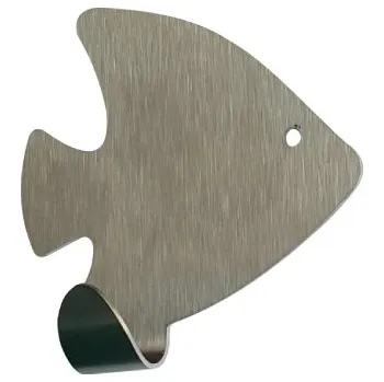 Držák na ručník Háček samolepící QF typ ryba, nerez, 1ks