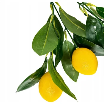 umělá květina Umělá Citron Větvička Umělé Ovoce 34 cm