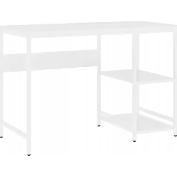Psací stůl Bílý počítačový stůl 105 x 50 x 72 cm z MDF a kovovým rámem