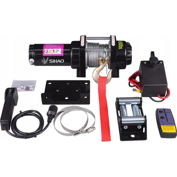 lanový naviják Elektrický naviják 2041 kg (4500 LBS) pro ATV/UTV 12V s ocelovým lanem 12 m