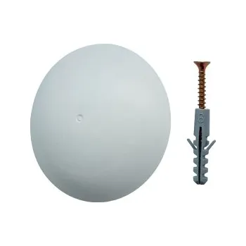 Zarážka dveřní Ø 40 mm, bílá + vrut, 100 ks