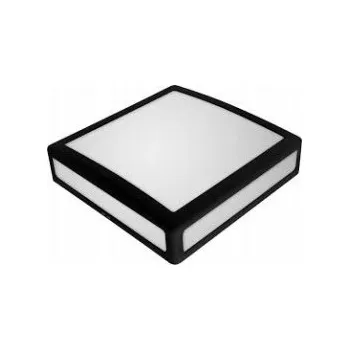 Stropní Svítidlo 1x E27 čtverec 27x27cm ERIS černé mléčné stínidlo IP44 PAWBOL