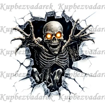 Nažehlovací obrázek na folii - Kostlivec č.3 - 20 x 20 cm