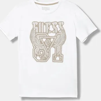 Pánská móda Dětské bavlněné tričko Guess L6RI01.K8HM4.PPY2 bílá 00X, vel. 136-146