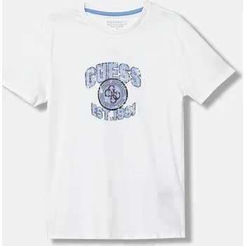 Dětské bavlněné tričko Guess L6RI13.K8HM4.PPY2 bílá 00X, vel. 175