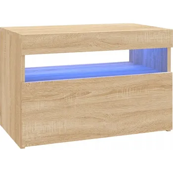 Televizní stolek TV stolek dub sonoma 60 x 35 x 40 cm s RGB LED osvětlením