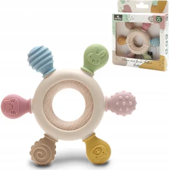 Silikonové Kousátko na Prořezávání Zoubků Senzorický KVÍTEK pro Miminka 0m+ Lorelli