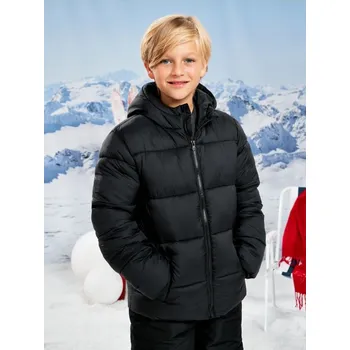 Oblečení a móda Sinsay - Prošívaná bunda s kapucí - černá - 472FC-99X - 472FC-99X-158