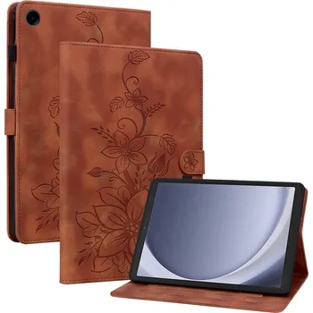 Pouzdro na tablet VSECHNONAMOBIL 131416 ART LILY Zaklápěcí pouzdro pro Samsung Galaxy Tab A11 hnědé