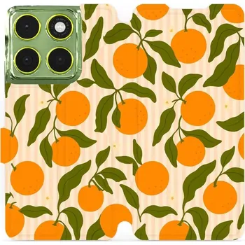 Pouzdro na mobilní telefon Flipové pouzdro Mobiwear - Motorola Edge 70 - VP82S Pomeranče (Knížkové flip pouzdro, obal, kryt na mobil Motorola Edge 70 - VP82S Pomeranče, materiál Umělá kůže + TPU - ochrana 360°, stojánek, silikonová vanička, magnetické zavírání)