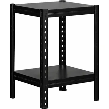 Dílenský regál Lakovaný celokovový regál Mamutex Standard 800x400x400 mm – 2 police, nosnost 240 kg, černý