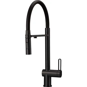 Deante Magnetic dřezová baterie s flexi výtokem, sprcha a připojení filtru, černá BRM_N75M