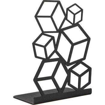 Zarážka na knihu Knižní zarážka kovová 3D kostky černá