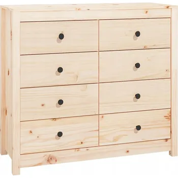 Komoda Komoda z Masivního Borovicového Dřeva, 100x40x90 cm, Neošetřená