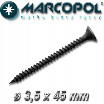 Vrták Šroub do sádrokartonu do kovových profilů 3,5x45 Marcopol