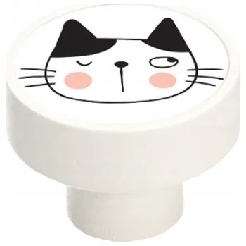 Nábytkové kování NÁBYTKOVÁ ÚCHYTKA GD08 DŘEVĚNÁ ČERNÁ KOČKA OKO V102